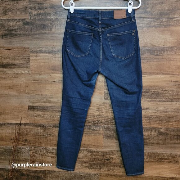 Madewell Jeans Size 28 High Riser Skinny Davis Wash B7131 Stretch Denim - Picture 2 of 11